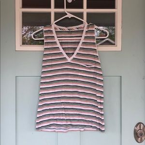 Madewell Stripe V-Neck Tank